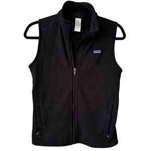 Patagonia Better Sweater Vest Small Black Full Zip Fleece Pockets